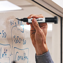 Load image into Gallery viewer, (12) Pack Large Black Dry Erase Markers with Eraser Cap, Round Point