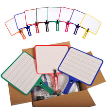 Load image into Gallery viewer, (12) KleenSlate Hand-Held Whiteboards (BLANK & LINED Surface)