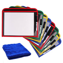 Load image into Gallery viewer, (16) Durable Dry Erase Pockets w/ Sturdy Back and Clear Vinyl Sleeve
