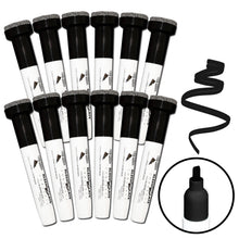 Load image into Gallery viewer, (12) Pack Large Black Dry Erase Markers with Eraser Cap, Chisel Point