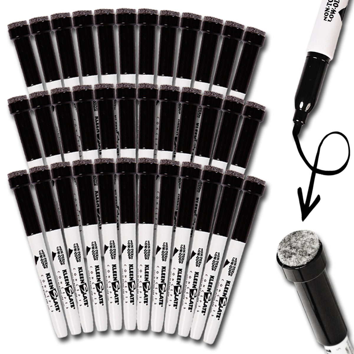 Black Fine Point Dry Erase Markers, 8 Count, Whiteboard