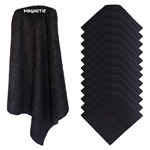 (6) KleenSlate Black Magnetic Microfiber Cleaning Cloths