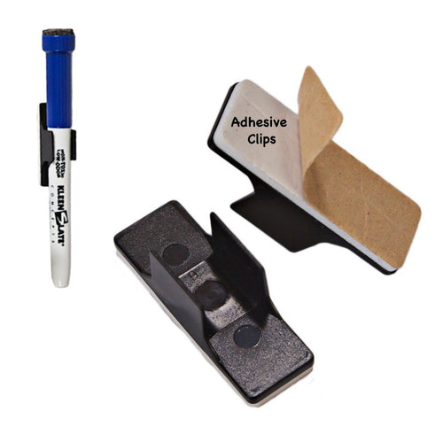 12) Pack Large Black Dry Erase Markers with Eraser Cap, Chisel