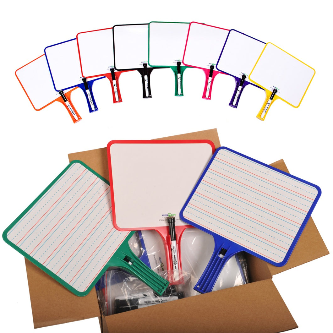 (24) KleenSlate Hand-Held Whiteboards (BLANK & LINED Surface)