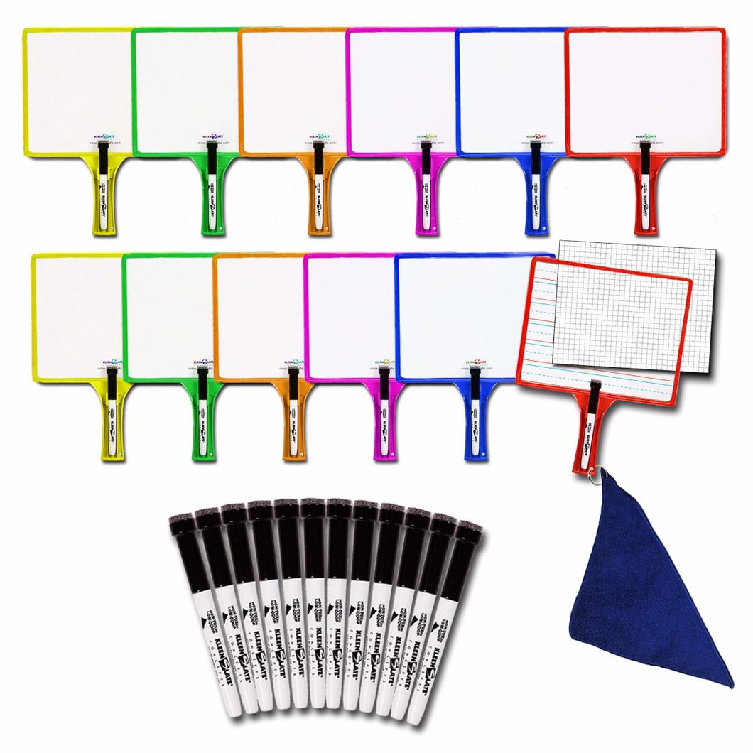 12) Pack Large Color Dry Erase Markers with Eraser Cap, Chisel Point –  KleenSlate