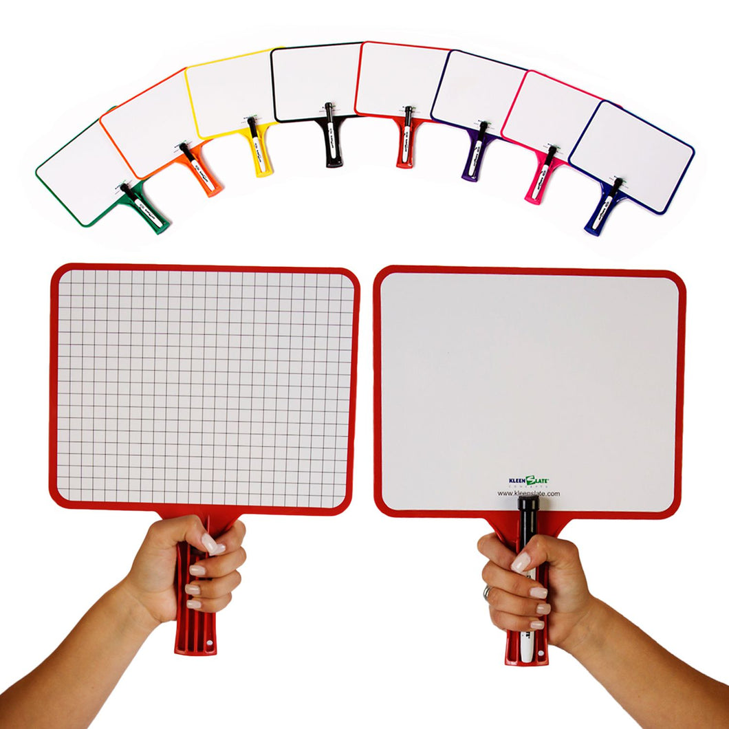 (24) KleenSlate Hand-Held Whiteboards (BLANK & GRAPH Surface)