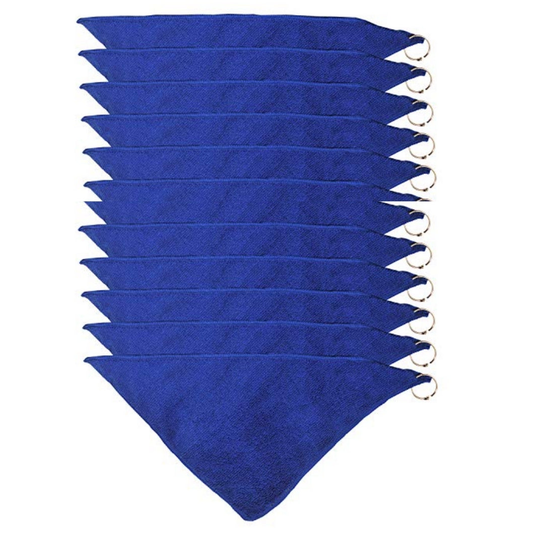 (12) KleenSlate Blue Microfiber Cleaning Cloth with Bookbinder Ring for Whiteboards for Computer Screens, Tablets, Cell Phones and Glasses