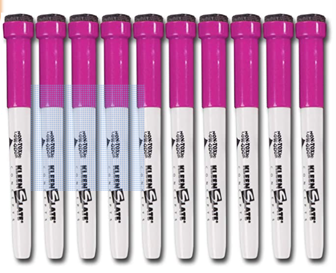 Pens, Pencils & Markers - KleenSlate® Black Dry-Erase Marker Set- 12/Pkg