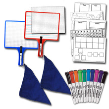 Load image into Gallery viewer, Home School Paddle Kit - (2) Customizable Whiteboards w/ markers + BONUS (1) 10-Pack of Color Markers
