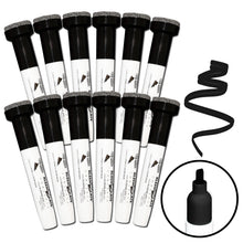 Load image into Gallery viewer, (12) Pack Large Black Dry Erase Markers with Eraser Cap, Chisel Point
